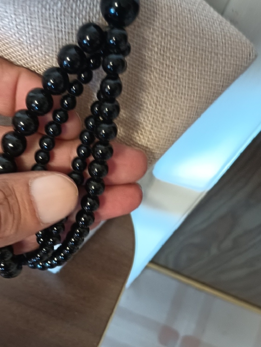 Glass 4 Strand Vintage Necklace - Picture 2 of 3